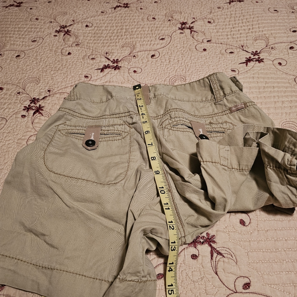 Union Bay Lightweight Shorts Tan Beige 100% Cotton Size 9 - Picture 12 of 14